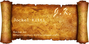 Jockel Kitti névjegykártya
